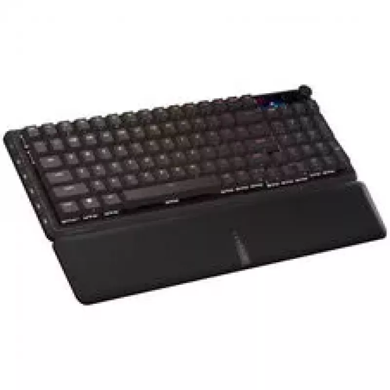 Corsair Vanguard 96 bezvadu spēļu tastatūra, mehāniskā, RGB, LCD displejs, DE izkārtojums - Melna