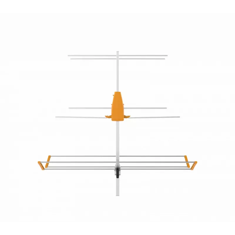 TELEVES Yagi V BIII VHF antena, 5 elementi, 174-230 MHz, 7,5 dBi, F-tipa savienotājs, āra, melna