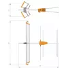 TELEVES Yagi V BIII VHF antena, 5 elementi, 174-230 MHz, 7,5 dBi, F-tipa savienotājs, āra, melna