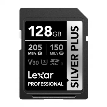 Lexar Professional SILVER PLUS SDXC 128GB atmiņas karte UHS-I U3 V30