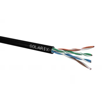 Solarix PE CAT5e UTP instalācijas kabelis, masīvs vads, 305m (SXKD-5E-UTP-PEG)