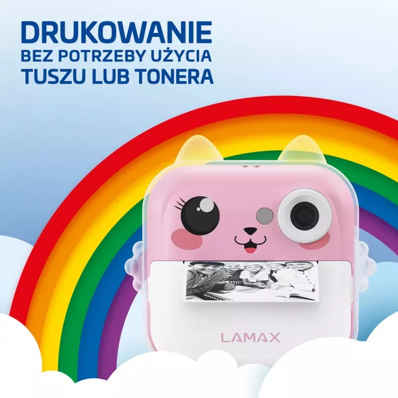 LAMAX InstaKid2 Plus Bērnu momentāna digitālā kamera, Rozā