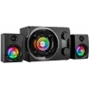 Rampage RMS-G8 25W portatīvais Bluetooth skaļrunis ar RGB apgaismojumu, TWS, FM radio, melns