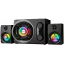 Rampage RMS-G8 25W portatīvais Bluetooth skaļrunis ar RGB apgaismojumu, TWS, FM radio, melns