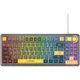 Rampage CYCLONE KNOB RGB 90% mehāniskā tastatūra, Outemu Blue slēdži, melna