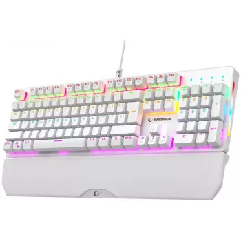Rampage KB-R86 UMBRA mehāniskā tastatūra, balta, Outemu Blue slēdži, RGB fona apgaismojums, USB vadu