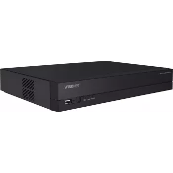 Hanwha Vision tīkla video ierakstītājs 8 IP kanāliem H.265 60Mbps bez HDD HDMI PoE slēdzis