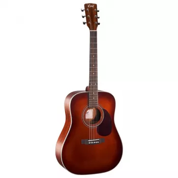 Cort Earth 70 BR Akustiskā ģitāra - Dreadnought, Cieta Sitka Egle Augšpuse, Sarkanā koka Mugura un Sāni, Dabīgs Satīns