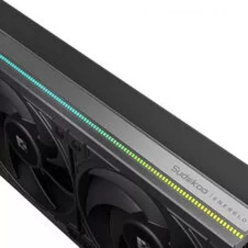 Sudokoo Energlo 360 AiO šķidrais CPU dzesētājs, LCD displejs, ARGB - 360mm, melns