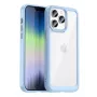 iLike Apple iPhone 14 Pro Max cietais vāciņš ar želejas rāmi caurspīdīgi zilā krāsā