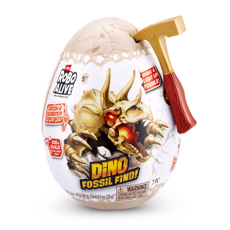 Zuru Robo Alive Mini Dino Fossil Find - izrakumu komplekts ar kolekcionējamu dino figūriņu (sortiments)