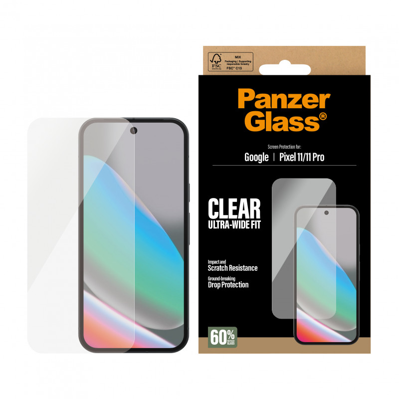 PanzerGlass Ultra-Wide Fit ekrāna aizsargs Google Pixel 11 / 11 Pro