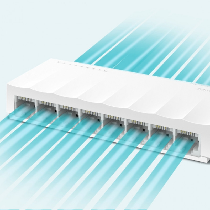 TP-Link TL-LS1008 8 portu 10/100Mbps galddatora tīkla slēdzis