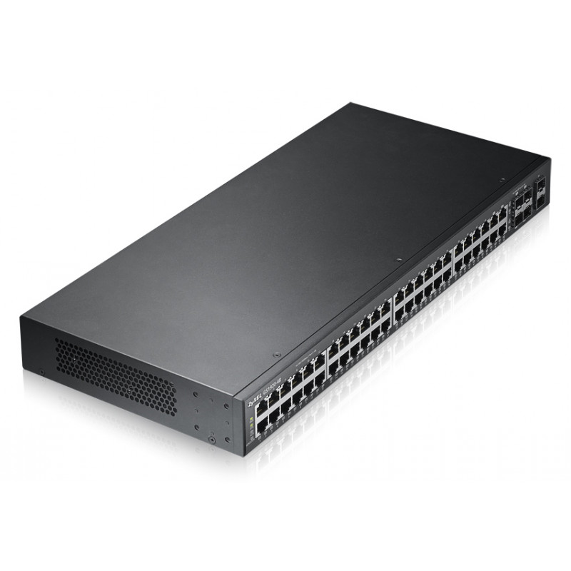 ZyXEL GS1920-48 48 portu Gigabit viedais pārvaldāmais slēdzis ar 4 SFP augšupsaitēm un PoE+ (375W)