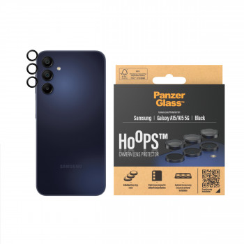 PanzerGlass Hoops Kameras objektīva aizsargs Samsung Galaxy A15 / A15 5G - Melns