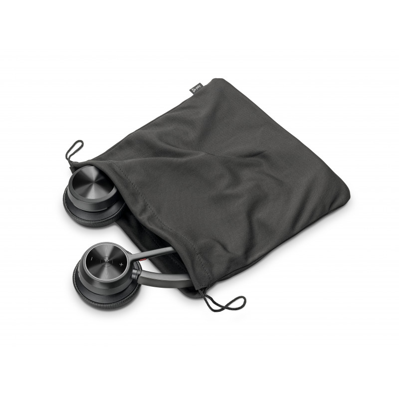 Plantronics Voyager 4320 UC bezvadu Bluetooth austiņas ar uzlādes statīvu, USB-A adapteri, Microsoft Teams sertificētas, melnas