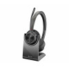 Plantronics Voyager 4320 UC bezvadu Bluetooth austiņas ar uzlādes statīvu, USB-A adapteri, Microsoft Teams sertificētas, melnas