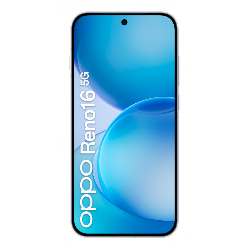 OPPO Reno16 5G 8GB RAM 512GB Atmiņa 6,7 collu AMOLED 120Hz Displejs 50MP OIS Trīskāršā kamera 80W Ātrā uzlāde Balts