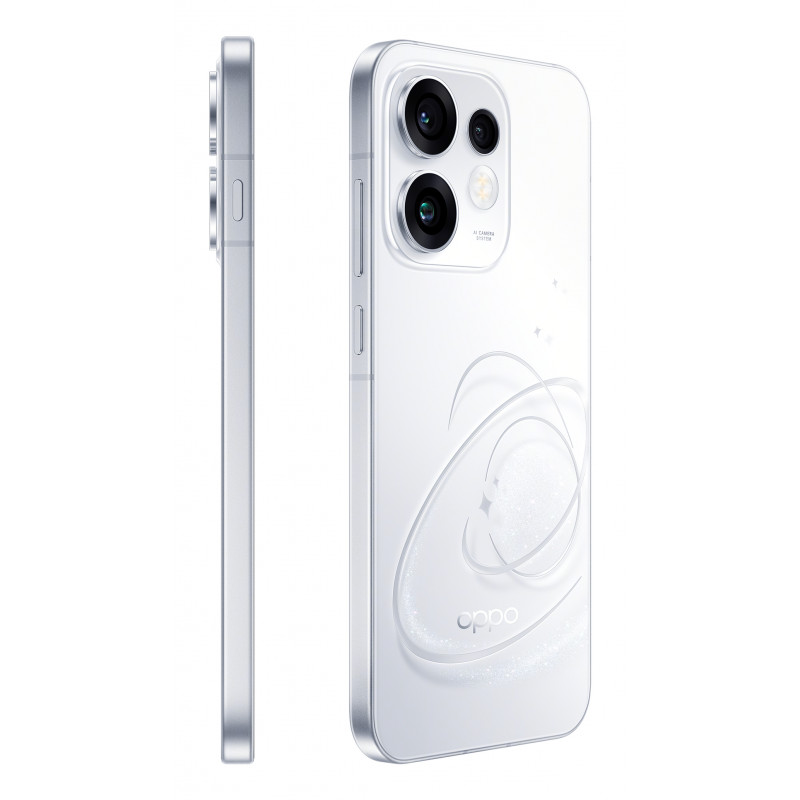 OPPO Reno16 5G 8GB RAM 512GB Atmiņa 6,7 collu AMOLED 120Hz Displejs 50MP OIS Trīskāršā kamera 80W Ātrā uzlāde Balts