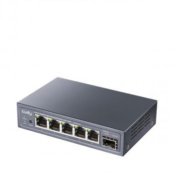 CUDY GS105ES1 5 portu Gigabit Light Managed Switch ar 1 SFP, 4 RJ45, VLAN, QoS, Desktop