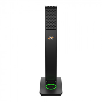 Neat MIC-1010-01 USB kondensatora mikrofons ar kardioīdu rakstu, austiņu monitoringa iespēju, izslēgšanas funkciju un galda statīvu