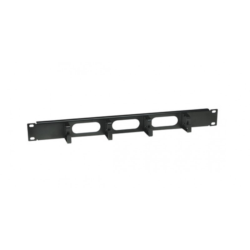 Intellinet 204279 19 inch 1U statīva kabeļu organizators ar 4 āķiem, 48 mm dziļums, melns