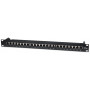 Intellinet 513487 24 portu Cat5e STP 1U Rackmount sadales panelis, melns