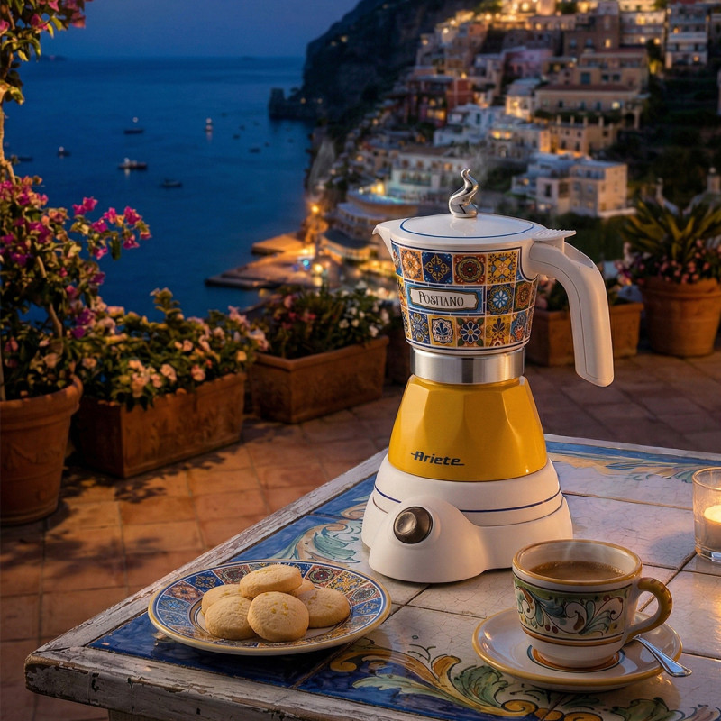 Ariete Moka Positano Elektriskā moka kanna 4 tases Melna 400W