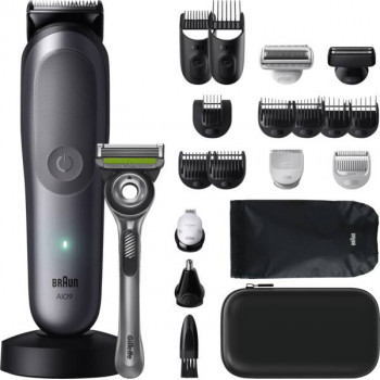 Braun AIO 9540 All-in-One Style Kit vīriešu kopšanas komplekts, sudraba krāsā