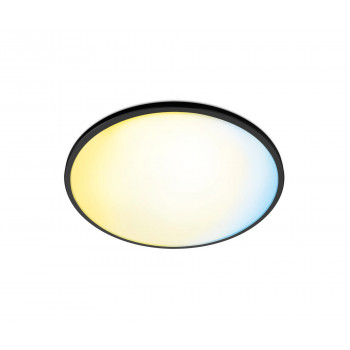 Signify WiZ Super Slim griestu lampa ar regulējamu baltu un krāsu temperatūru 14W melna
