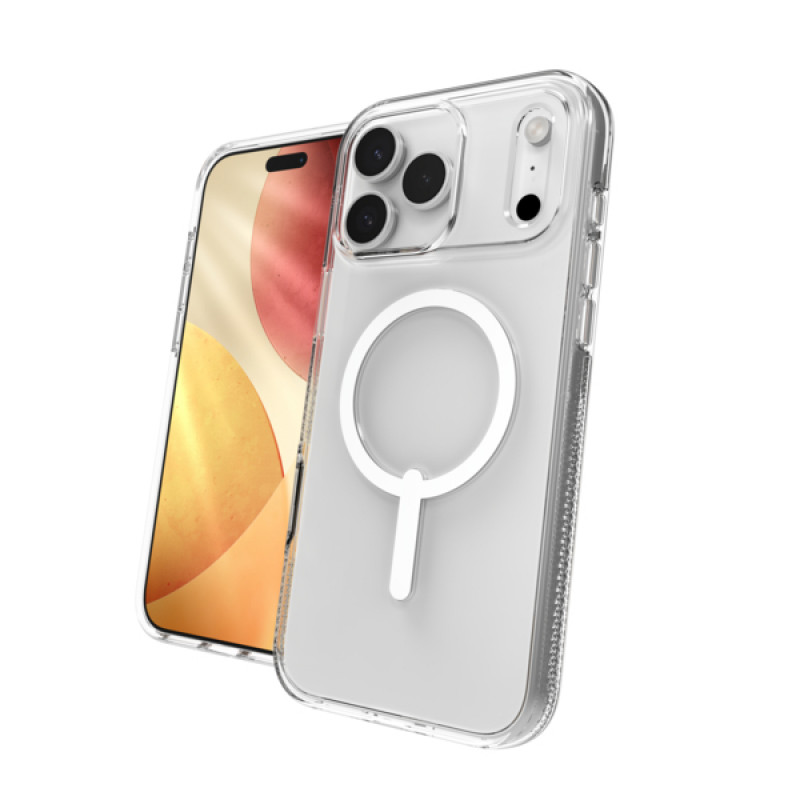 ZAGG Crystal Palace Snap maciņš iPhone 17 Pro Max - caurspīdīgs, MagSafe, D3O Bio aizsardzība