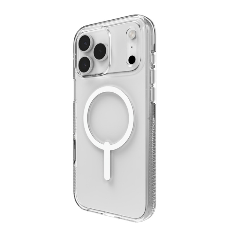 ZAGG Crystal Palace Snap maciņš iPhone 17 Pro Max - caurspīdīgs, MagSafe, D3O Bio aizsardzība