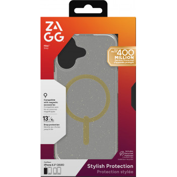 ZAGG Milan Snap Maciņš iPhone 17 – Glitter Gold