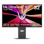 LG UltraGear Evo AI 32GX870B-B 31,5 collu Tandem OLED spēļu monitors, 4K 240Hz / FHD 480Hz, HDR500, USB-C 90W