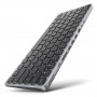 AXAGON HMC-KB-GE USB-C 5Gbps tastatūra ar 9-in-1 centrmezglu, vācu izkārtojums, HDMI 4K, Gigabit Ethernet, 100W PD, karšu lasītājs, melna
