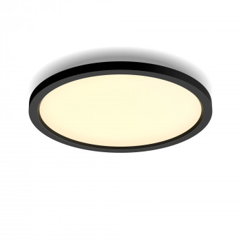 Philips Hue Aurelle apaļais paneļa gaismeklis melns - viedie LED griestu gaismekļi, White Ambiance, 2200 lm, Bluetooth un Zigbee