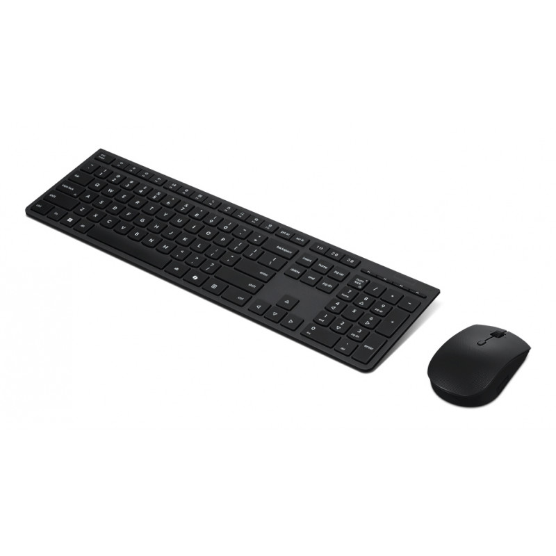 Lenovo Professional bezvadu tastatūras un peles komplekts - dāņu izkārtojums, 1600 DPI, 2,4 GHz, melns