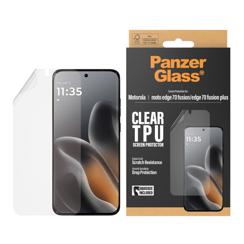 PanzerGlass Ultra-Wide Fit rūdīta stikla ekrāna aizsargs Motorola Moto Edge 60 Fusion
