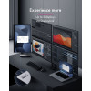 ICY BOX 12-in-1 Diamond Dock USB-C dokstacija ar diviem 4K displejiem, 100W jaudas padevi, Gigabit Ethernet un karšu lasītāju