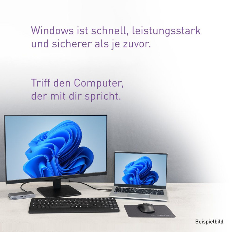WORTMANN AG TERRA MOBILE 1517R US - 15,6 inch Full HD IPS portatīvais dators, Intel Core i5-1135G7, 8GB RAM, 250GB SSD, Windows 10 Pro, Wi-Fi 6, melns