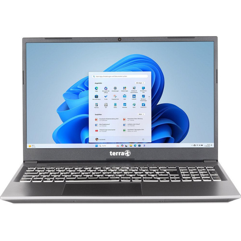 WORTMANN AG TERRA MOBILE 1517R US - 15,6 inch Full HD IPS portatīvais dators, Intel Core i5-1135G7, 8GB RAM, 250GB SSD, Windows 10 Pro, Wi-Fi 6, melns