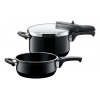 SILIT Silargan Sicomatic t-Plus spiediena katlu komplekts 4.5L + 3.0L, 22cm, melns