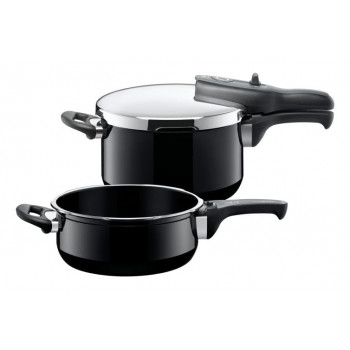 SILIT Silargan Sicomatic t-Plus spiediena katlu komplekts 4.5L + 3.0L, 22cm, melns