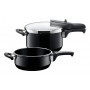 SILIT Silargan Sicomatic t-Plus spiediena katlu komplekts 4.5L + 3.0L, 22cm, melns