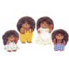 KAISER ELEKTRO Sylvanian Families Ezīšu ģimene no Stachel - Kolekcionējamas pūkainas dzīvnieku figūras spēļu komplekts, 4 figūras ar ķemmi, vecumam 3+