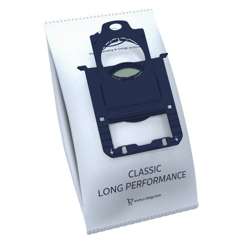 AEG GR201SM s-bag Classic Long Performance putekļu sūcēja putekļu maisiņi, 8 gab., zili/balti, VX4 sērijai 900 168 824