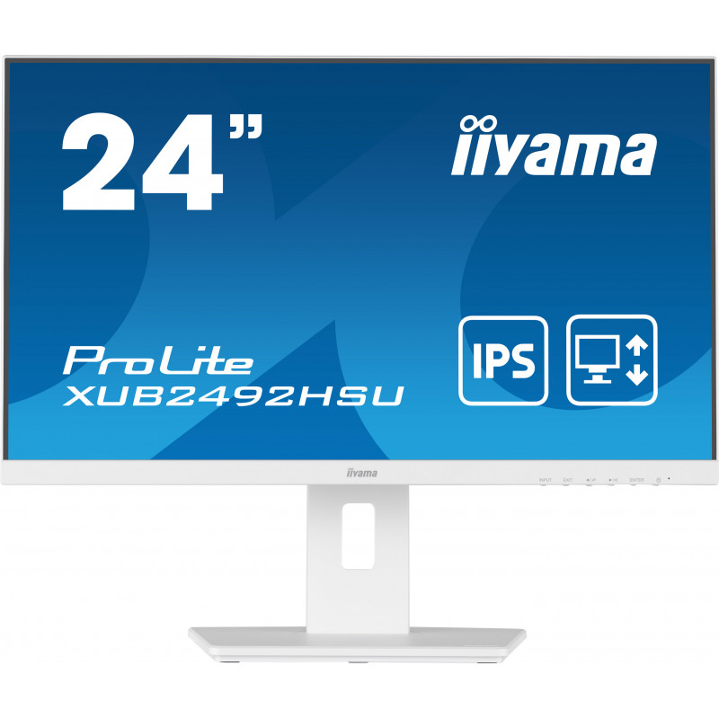 Iiyama ProLite XUB2492HSU-W5 23,8 collu Full HD IPS monitors ar USB centrmezglu un regulējamu augstumu