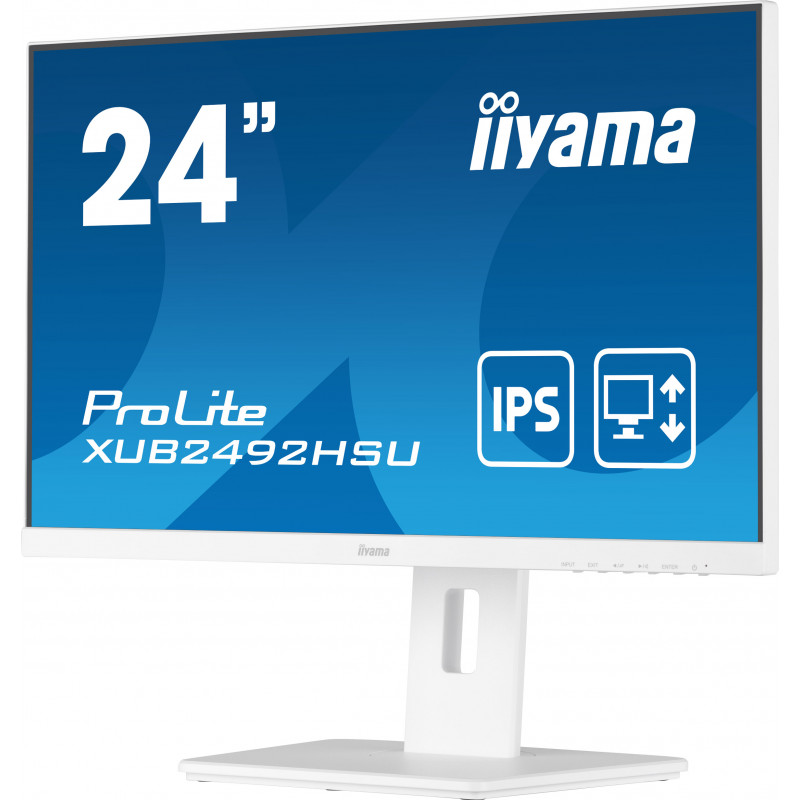 Iiyama ProLite XUB2492HSU-W5 23,8 collu Full HD IPS monitors ar USB centrmezglu un regulējamu augstumu