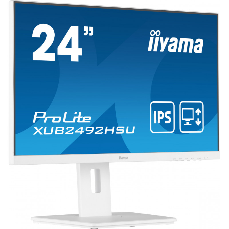 Iiyama ProLite XUB2492HSU-W5 23,8 collu Full HD IPS monitors ar USB centrmezglu un regulējamu augstumu