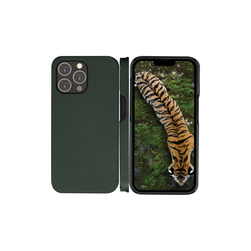 dbramante1928 New York uzvelkamais futrālis Apple iPhone 14 Pro - Evergreen - ilgtspējīga pilngraudu āda